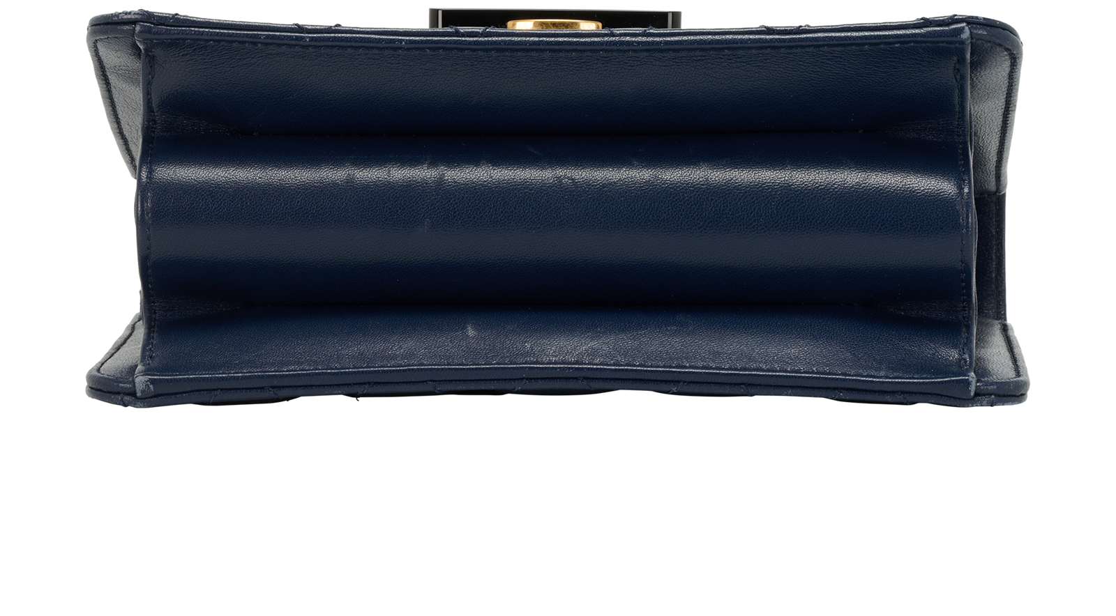 Beauty Lock Flap, &pound;2,500, Handbags, Navy, Leather, Top view